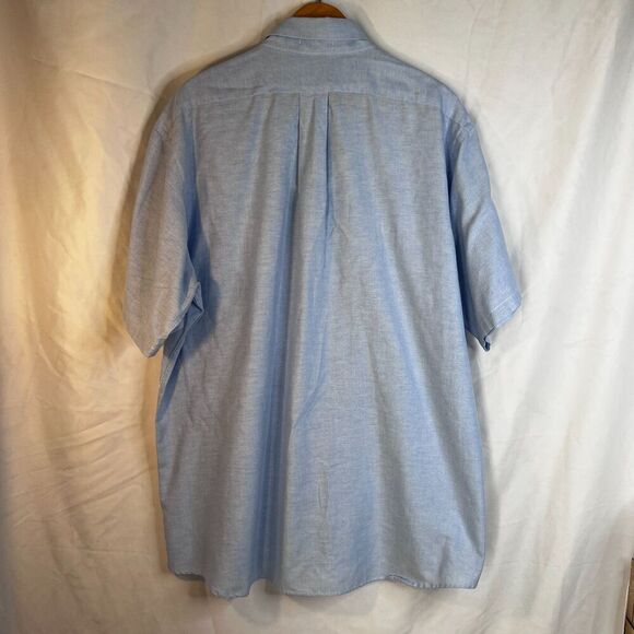 Jacobsons Natural Blend Oxford Combed Cotton Short Sleeve Dress Shirt Size 18T - Picture 4 of 7